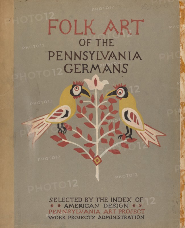 Study for Portfolio Cover: "Folk Art of Rural Pennsylvania", 1935/1942. Creator: Unknown.
