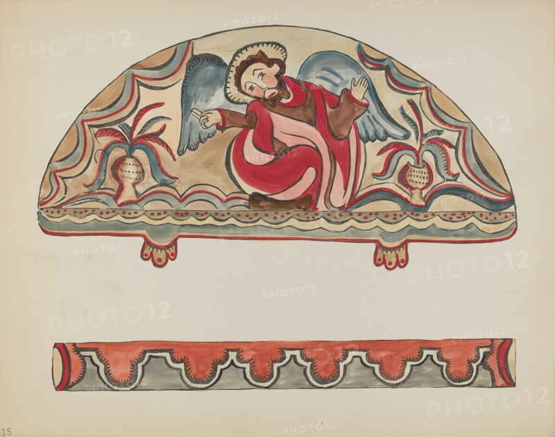 Plate 15: The Creation (Lunette): From Portfolio "Spanish Colonial Designs of New Mexico", 1935/1942 Creator: Unknown.