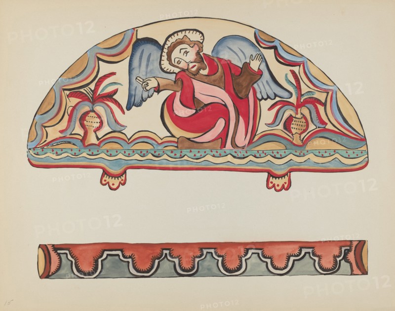 Plate 15: The Creation (Lunette): From Portfolio "Spanish Colonial Designs of New Mexico", 1935/1942 Creator: Unknown.