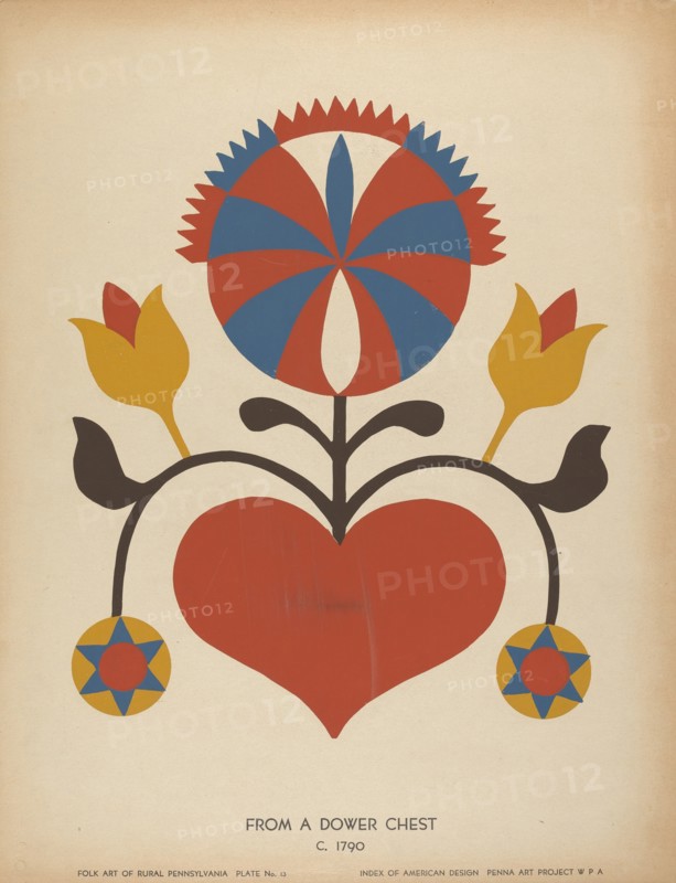 Plate 13: From the Portfolio "Folk Art of Rural Pennsylvania", c. 1939. Creator: Unknown.
