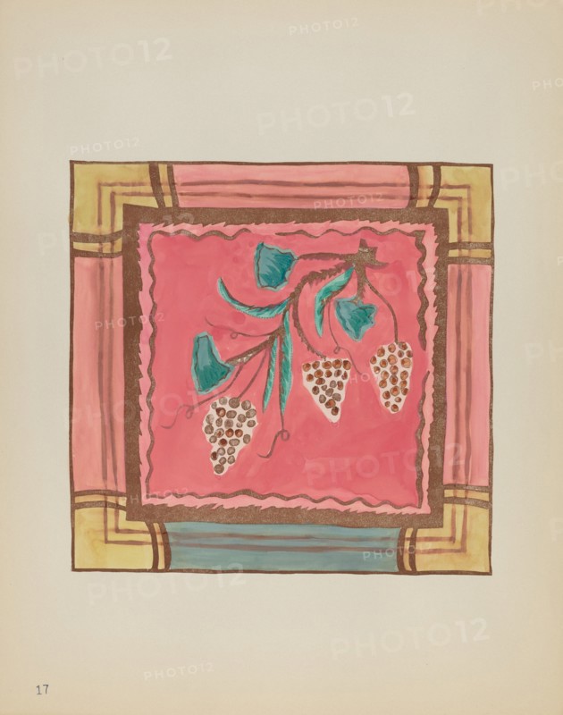 Plate 17: Grapes, Altar Panel: From Portfolio "Spanish Colonial Designs of New Mexico", 1935/1942. Creator: Unknown.