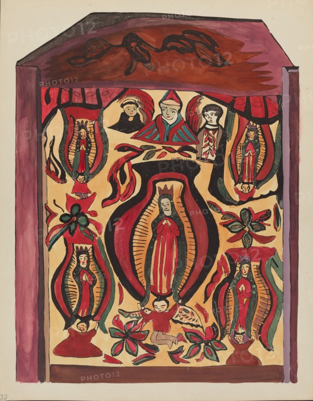 Plate 32: Our Lady of Guadalupe": From Portfolio "Spanish Colonial Designs of New Mexico", 1935/1942 Creator: Unknown.