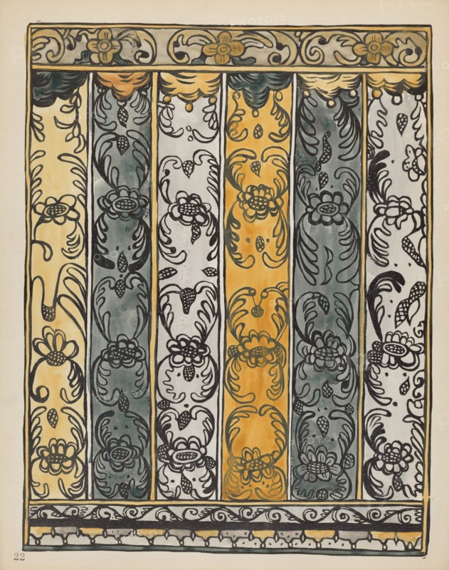 Plate 22: Wall Decoration, Laguna: From Portfolio "Spanish Colonial Designs of New Mexico", 1935/194 Creator: Unknown.