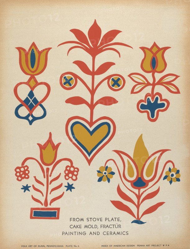 Plate 6: From Portfolio "Folk Art of Rural Pennsylvania", c. 1939. Creator: Unknown.