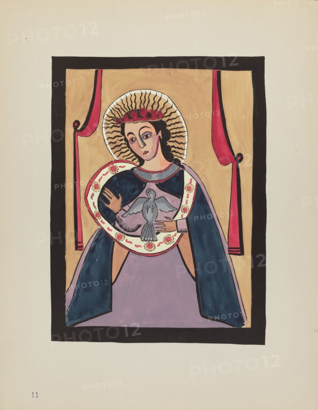Plate 11: Annunciation: From Portfolio "Spanish Colonial Designs of New Mexico", 1935/1942. Creator: Unknown.