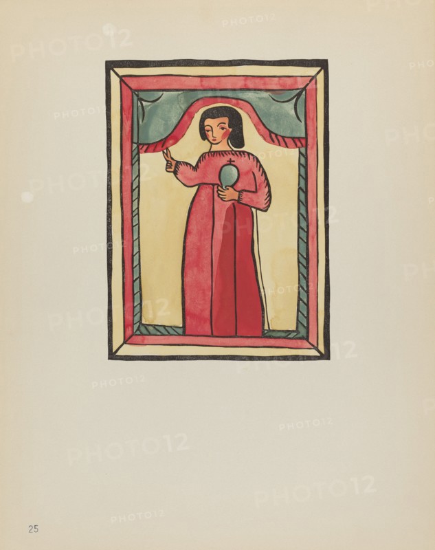 Plate 25: The Lost Child: From Portfolio "Spanish Colonial Designs of New Mexico", 1935/1942. Creator: Unknown.