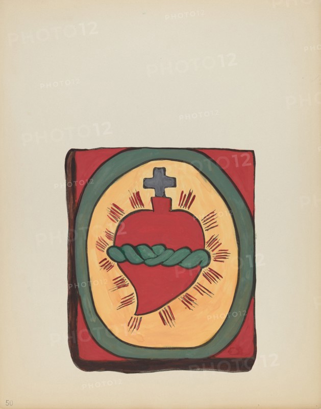 Plate 50: Sacred Heart: From Portfolio "Spanish Colonial Designs of New Mexico", 1935/1942. Creator: Unknown.