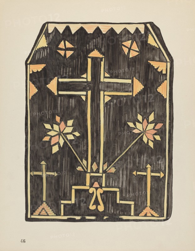 Plate 46: Straw Applique Design: From Portfolio "Spanish Colonial Designs of New Mexico", 1935/1942. Creator: Unknown.