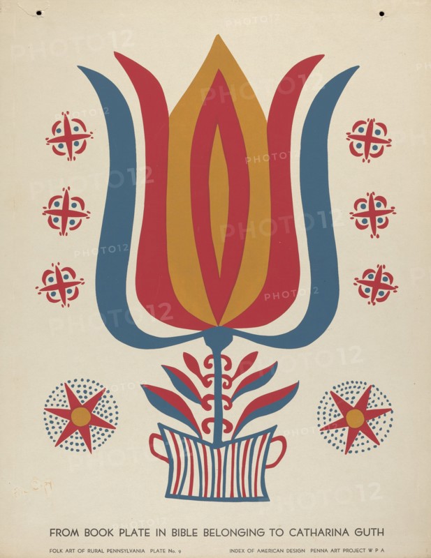 Plate 9: From Portfolio "Folk Art of Rural Pennsylvania", c. 1939. Creator: Unknown.