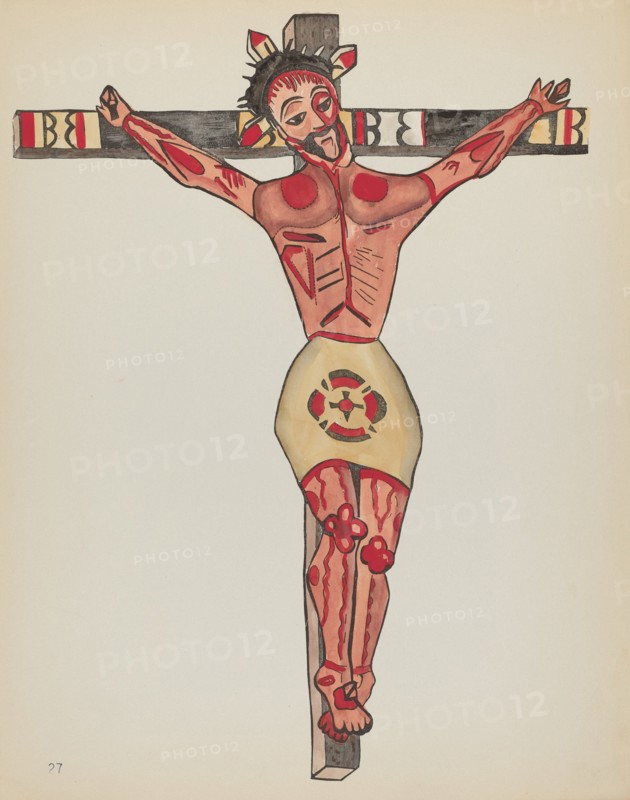 Plate 27: Christ Crucified, Mora: From Portfolio "Spanish Colonial Designs of New Mexico", 1935/1942 Creator: Unknown.