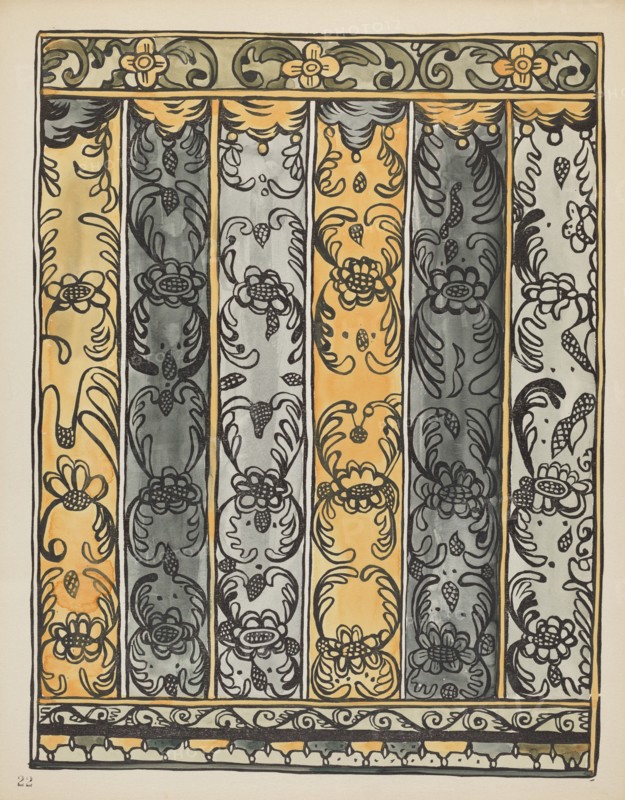 Plate 22: Wall Decoration, Laguna: From Portfolio "Spanish Colonial Designs of New Mexico", 1935/194 Creator: Unknown.