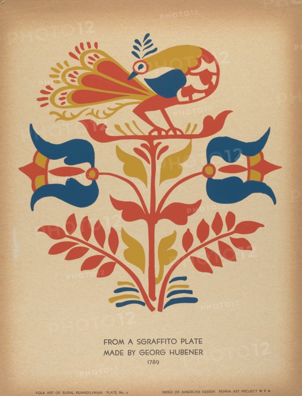 Plate 4: From Portfolio "Folk Art of Rural Pennsylvania", c. 1939. Creator: Unknown.