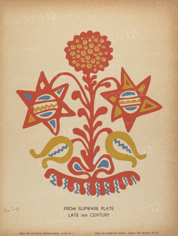 Plate 11: From the Portfolio "Folk Art of Rural Pennsylvania", c. 1939. Creator: Unknown.