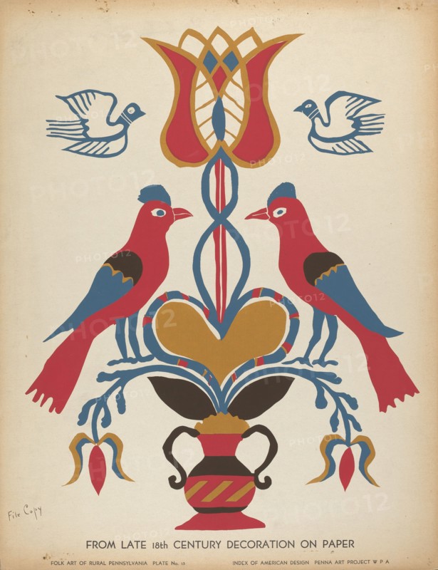 Plate 15: From the Portfolio "Folk Art of Rural Pennsylvania", c. 1939. Creator: Unknown.