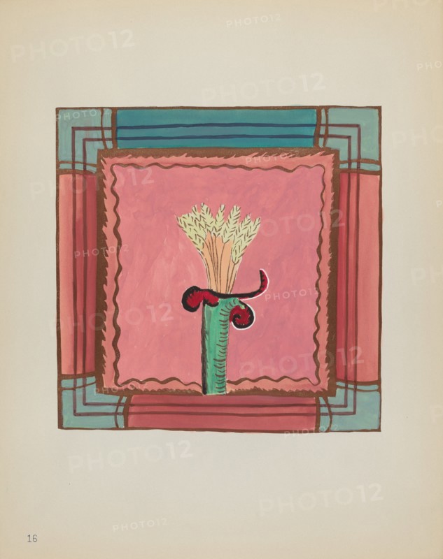 Plate 16: Wheat Sheaf, Altar Panel: From Portfolio "Spanish Colonial Designs of New Mexico", 1935/19 Creator: Unknown.