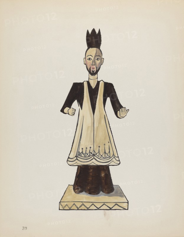 Plate 39: Saint John Nepomuk: From Portfolio "Spanish Colonial Designs of New Mexico", 1935/1942. Creator: Unknown.