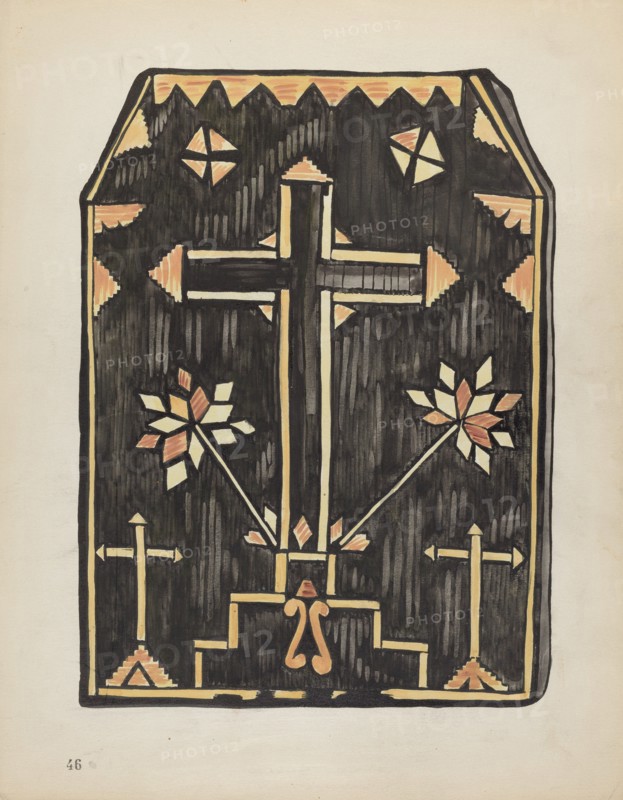 Plate 46: Straw Applique Design: From Portfolio "Spanish Colonial Designs of New Mexico", 1935/1942. Creator: Unknown.