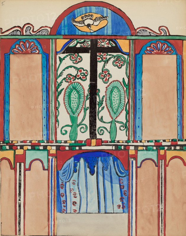 Plate 6: Chapel Altarpiece, Santa Cruz: From Portfolio "Spanish Colonial...", 1935/1942. Creator: Unknown.