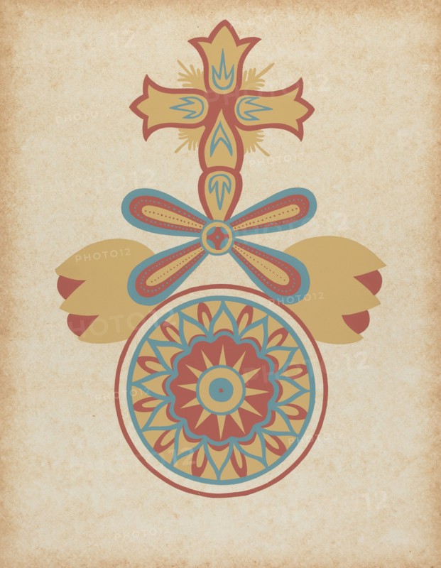 Santa Barbara Mission Doorway Design from the portfolio "Decorative Art...", 1935/1942. Creator: Unknown.