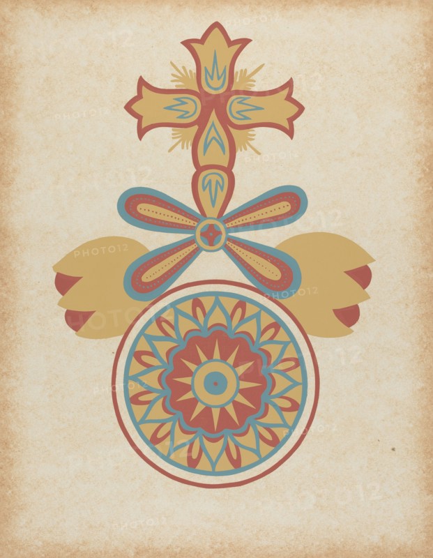 Santa Barbara Mission Doorway Design from the portfolio "Decorative Art...", 1935/1942. Creator: Unknown.