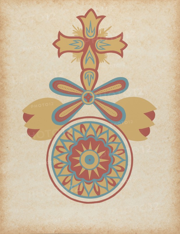 Santa Barbara Mission Doorway Design from the portfolio "Decorative Art...", 1935/1942. Creator: Unknown.