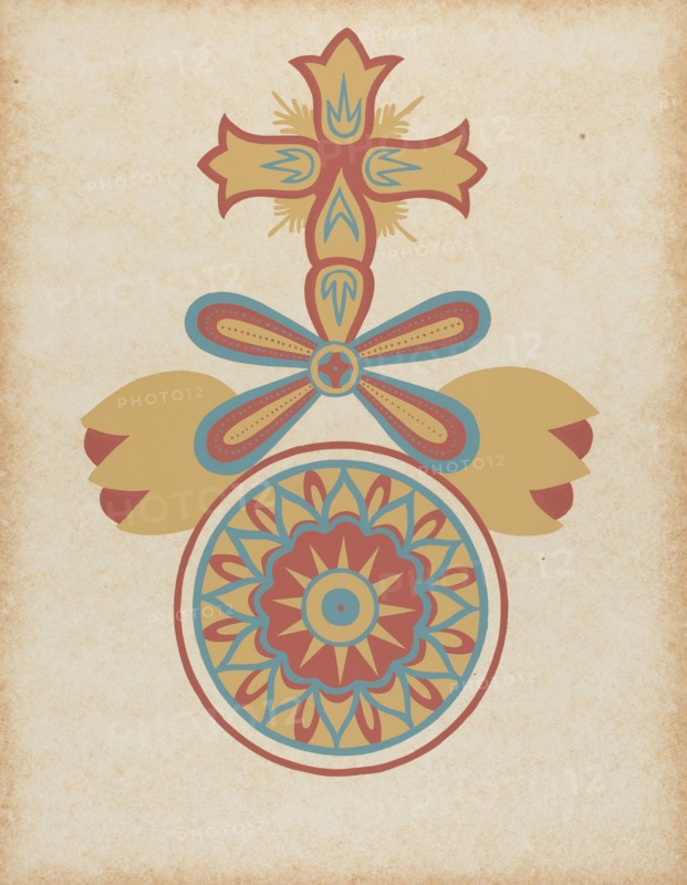 Santa Barbara Mission Doorway Design from the portfolio "Decorative Art...", 1935/1942. Creator: Unknown.
