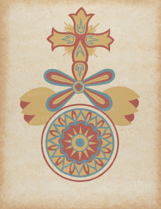 Santa Barbara Mission Doorway Design from the portfolio "Decorative Art...", 1935/1942. Creator: Unknown.