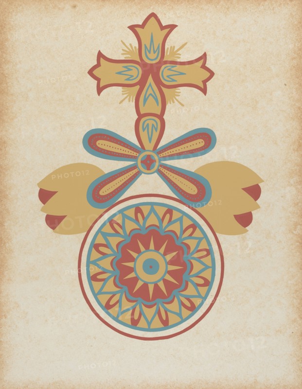 Santa Barbara Mission Doorway Design from the portfolio "Decorative Art...", 1935/1942. Creator: Unknown.