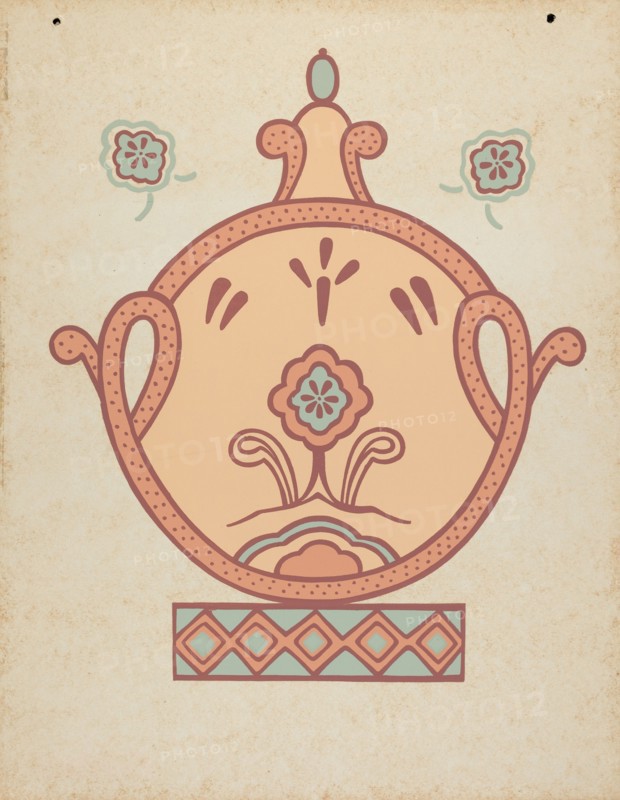 Mission La Purisima Concepcion Wall Painting from the portfolio "Decorative Art...", 1935/1942. Creator: Unknown.
