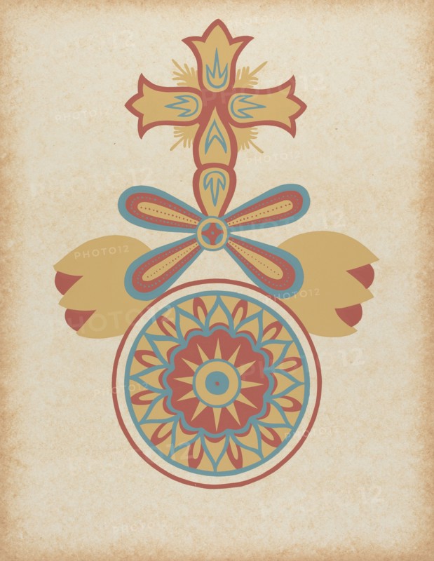 Santa Barbara Mission Doorway Design from the portfolio "Decorative Art...", 1935/1942. Creator: Unknown.