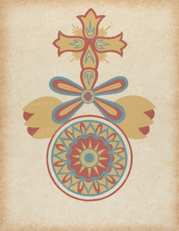 Santa Barbara Mission Doorway Design from the portfolio "Decorative Art...", 1935/1942. Creator: Unknown.