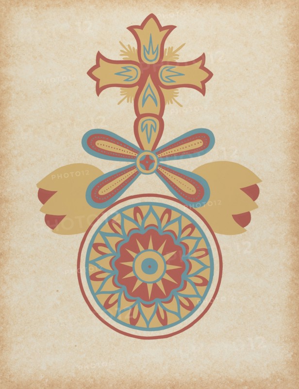 Santa Barbara Mission Doorway Design from the portfolio "Decorative Art...", 1935/1942. Creator: Unknown.