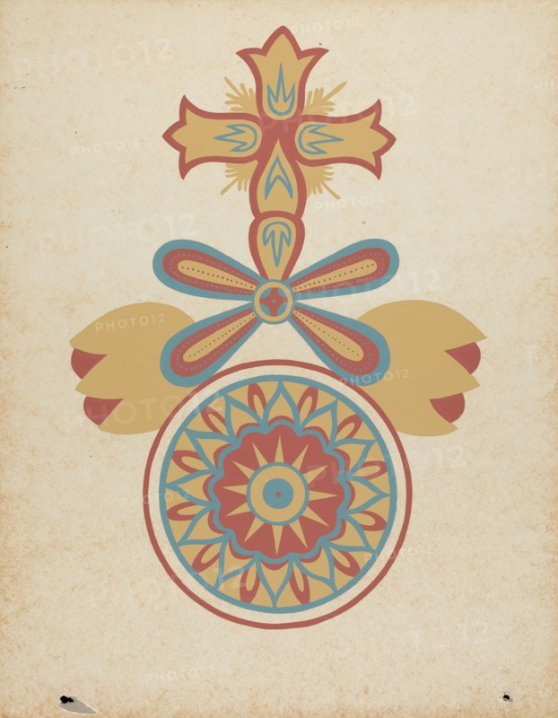 Santa Barbara Mission Doorway Design from the portfolio "Decorative Art...", 1935/1942. Creator: Unknown.