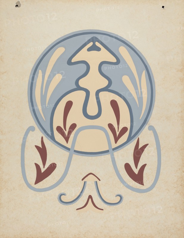 Asistencia of San Antonio de Pala Wall Design from the portfolio "Decorative Art...", 1935/1942. Creator: Unknown.