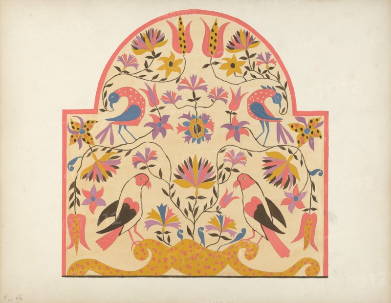 Study for Proposed Portfolio "Decorated Chests of Rural Pennsylvania", 1941. Creator: Unknown.