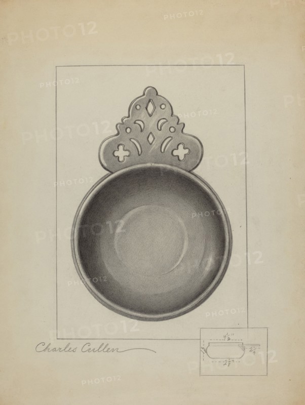 Pewter Porringer, c. 1936. Creator: Charles Cullen.