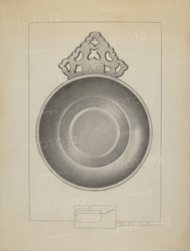 Pewter Porringer, c. 1936. Creator: Charles Cullen.
