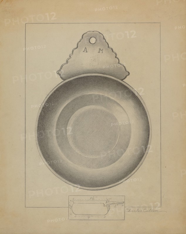 Pewter Porringer, c. 1936. Creator: Charles Cullen.