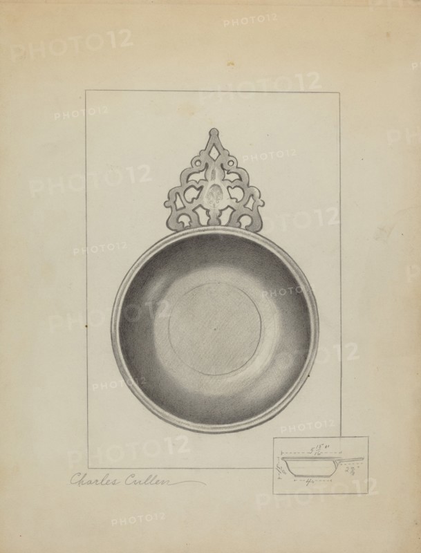 Pewter Porringer, c. 1936. Creator: Charles Cullen.