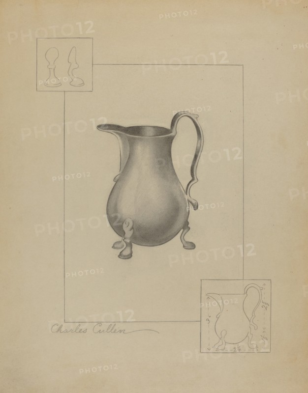 Pewter Creamer, c. 1936. Creator: Charles Cullen.