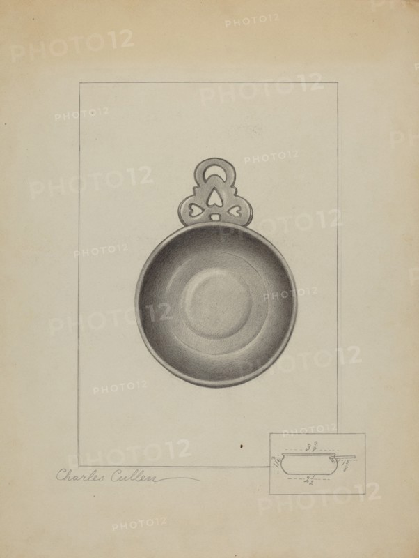 Pewter Porringer, c. 1936. Creator: Charles Cullen.