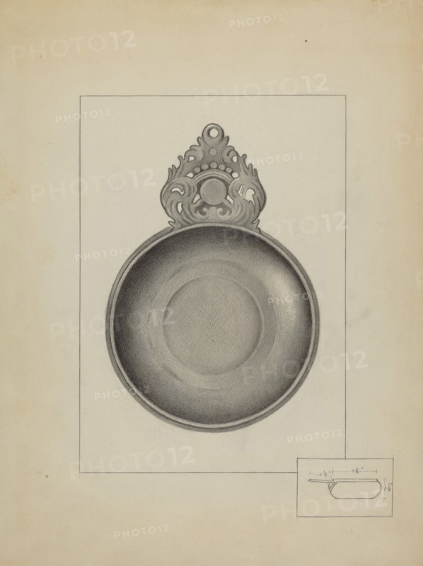 Pewter Porringer, c. 1936. Creator: Charles Cullen.