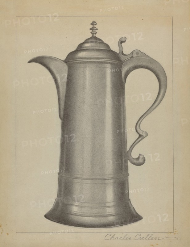 Pewter Flagon, 1936. Creator: Charles Cullen.