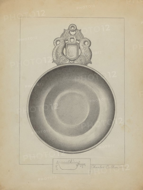 Pewter Porringer, c. 1936. Creator: Charles Cullen.