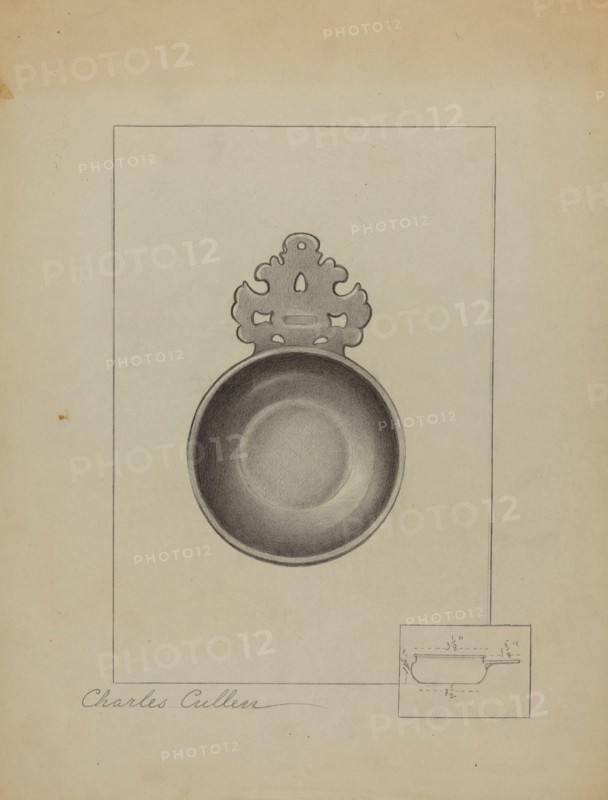 Pewter Porringer, c. 1936. Creator: Charles Cullen.