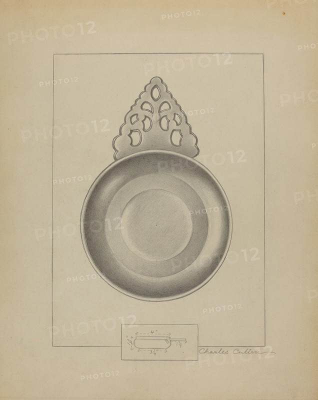Pewter Porringer, c. 1936. Creator: Charles Cullen.