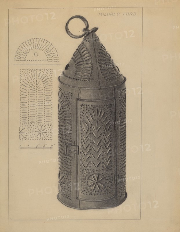 Lantern, c. 1936. Creator: Mildred Ford.