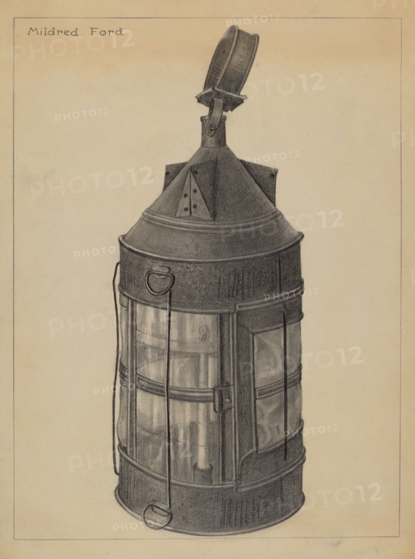 Lantern, c. 1937. Creator: Mildred Ford.