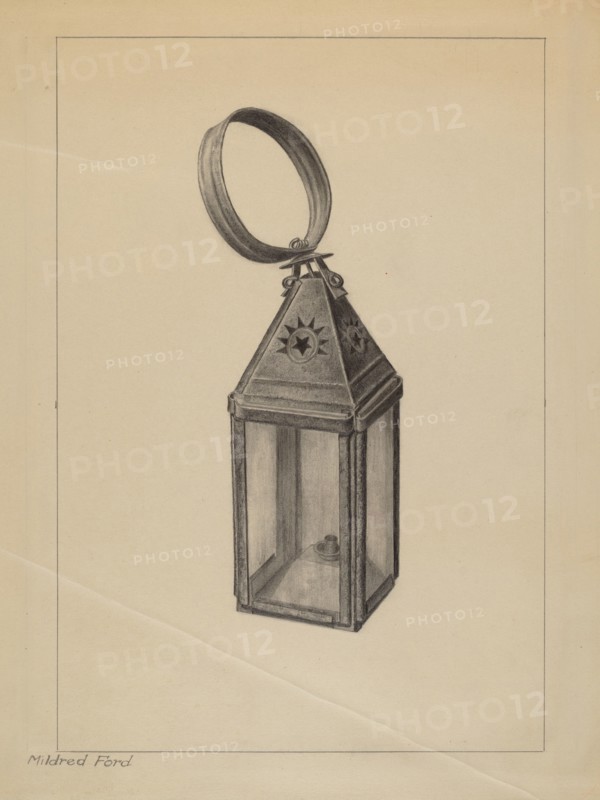 Lantern, c. 1937. Creator: Mildred Ford.