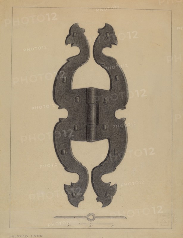 Hinge, c. 1937. Creator: Mildred Ford.